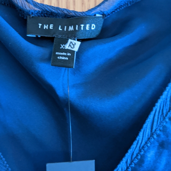 NWT The Limited silk navy blue sleeveless top - Picture 2 of 3
